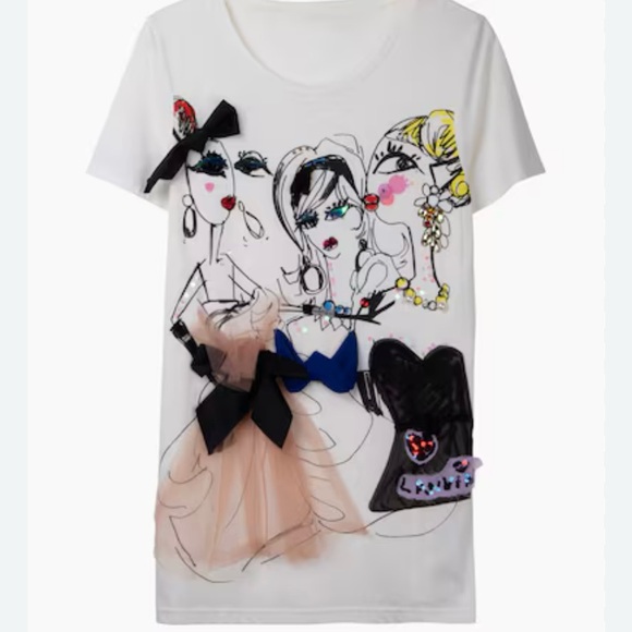 2 For $25 ❤️ LANVIN ❤️ H&M embellished shirt ❤️ - Picture 2 of 5